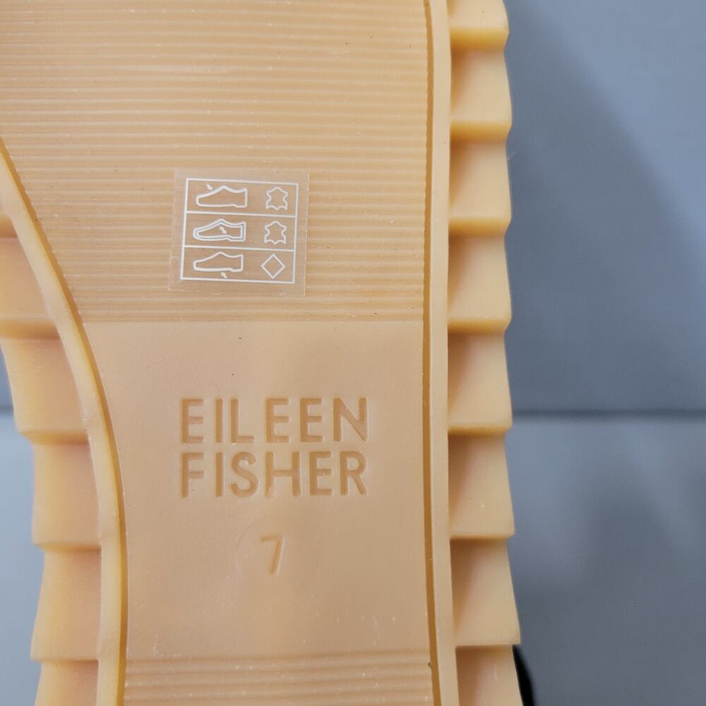 Eileen Fisher Shoes Womens 7 Black Tumbled Nubuck Bijou Espadrille Sandals NEW - Picture 5 of 12